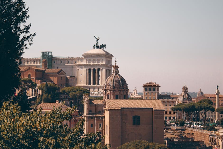 Roman Forum (view from Via dei Fori Imperiali terrace or Capitoline side)